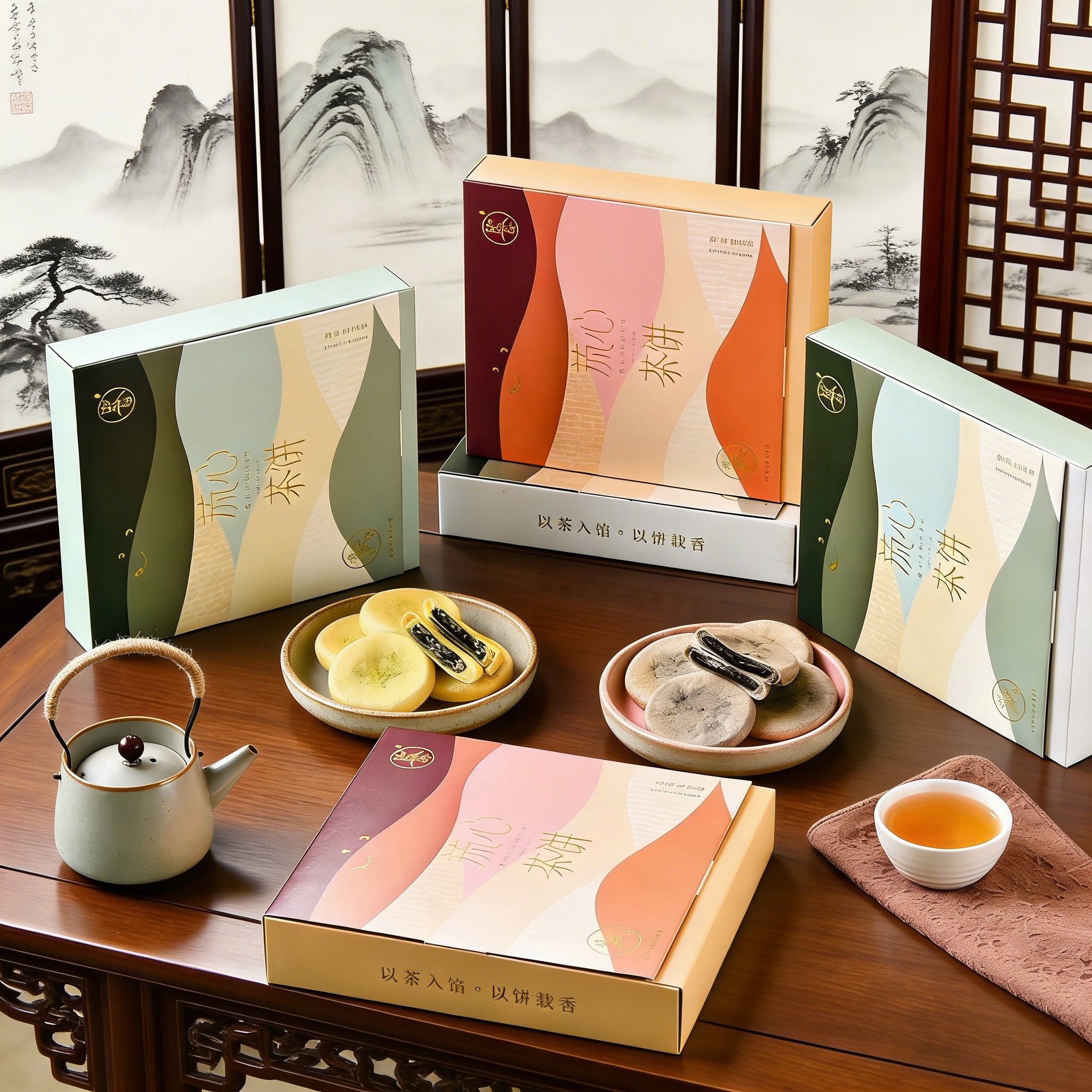 厦门特产誉海流心茶饼210g铁观音大红袍白茶茉莉花糕点下午茶点心