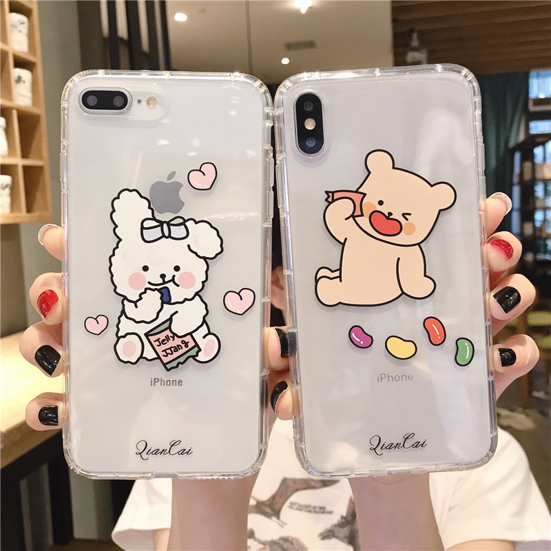 ¿É°®Ð¡ÐÜСÍÃ×ÓÆ»¹ûXS MAXÊÖ»ú¿ÇiPhone7/8Plus͸Ã÷Èí¿ÇÆ»¹û6sp·ÀˤiPhoneXR¿¨Í¨7Plus±£»¤Ì×6PlusÇéÂÂÅ®¿î8X