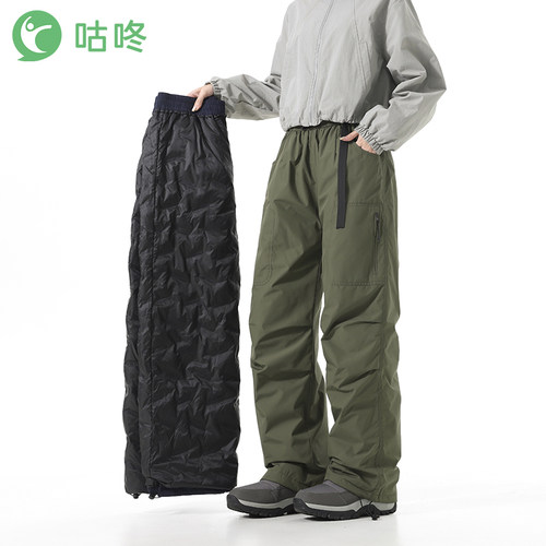 咕咚防水保暖宽松软壳滑雪裤雪服