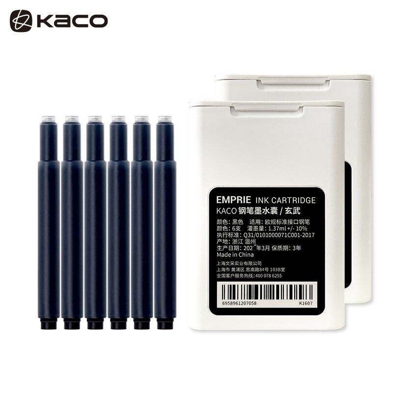 kaco大容量墨囊长款墨胆蓝黑色红色钢笔欧规墨囊墨水百锋锐途通用欧标