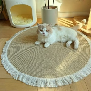 睡垫猫抓板磨爪猫玩具耐磨耐抓不掉屑猫抓垫一体猫窝猫棉绳睡垫