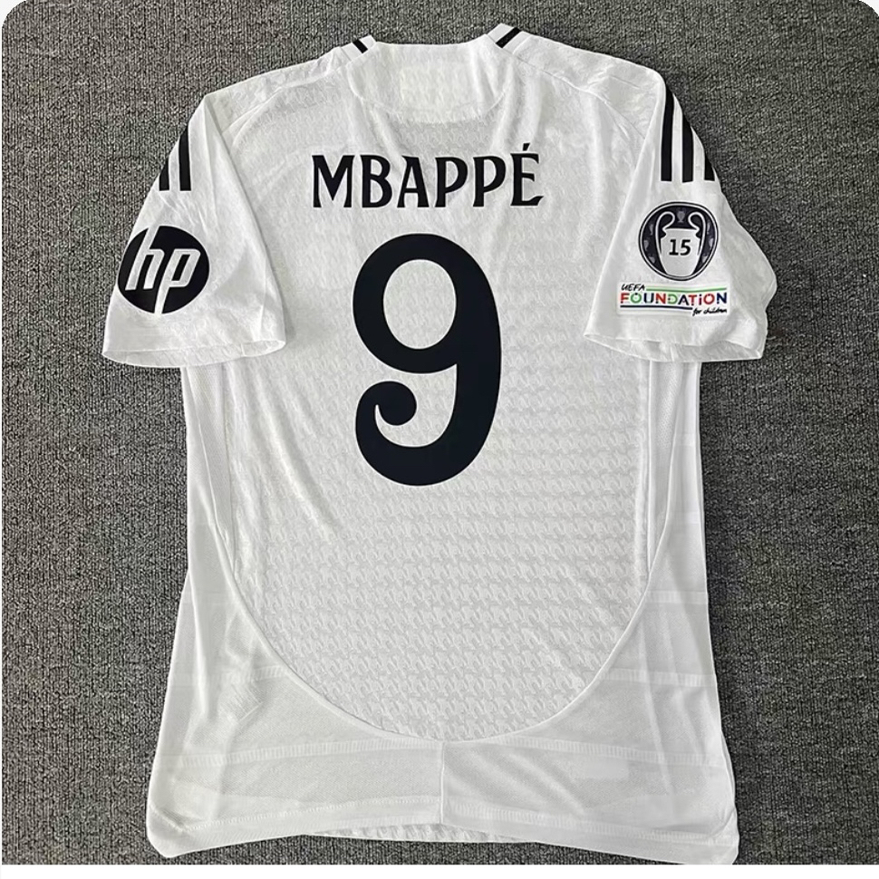 皇马主客场球衣足球服姆巴佩