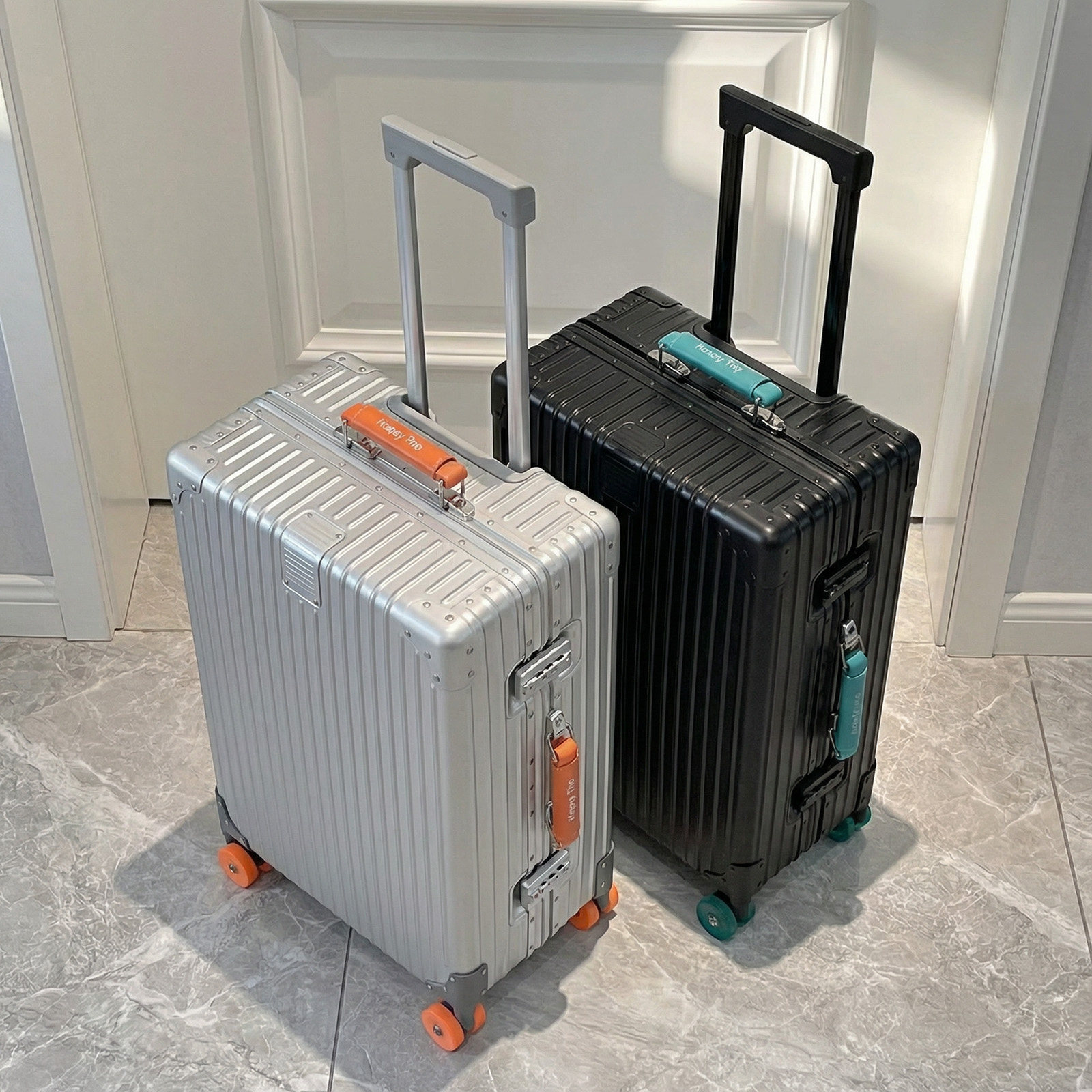 御旅全金属铝镁合金行李箱结实耐用拉杆箱万向轮20 24 28寸旅行箱