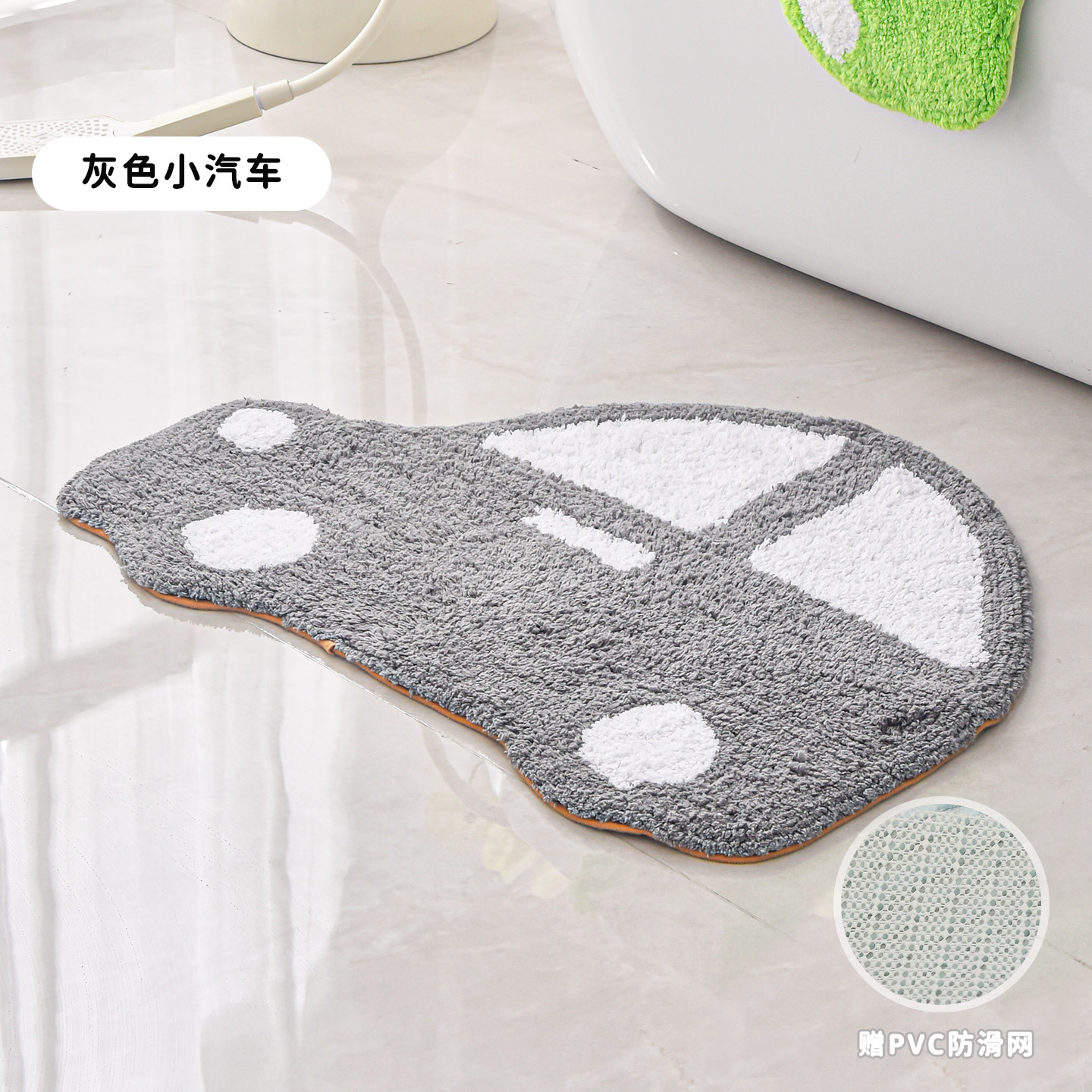 盛太乐居卡通汽车全棉地垫脚垫儿童卧室门口地垫浴室吸水防滑垫子