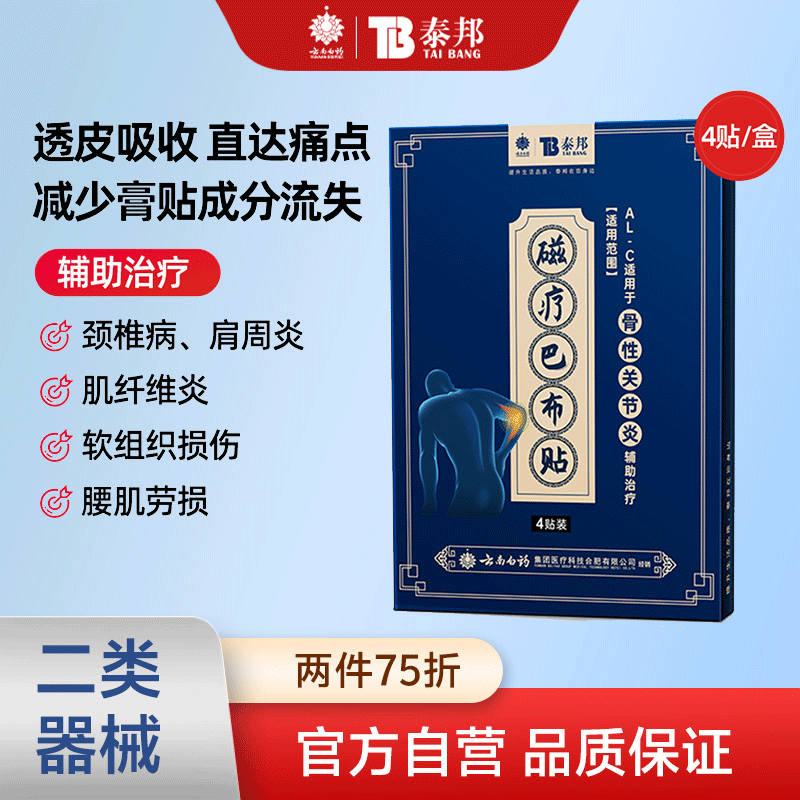 云南白药泰邦磁疗巴布腰肌劳损