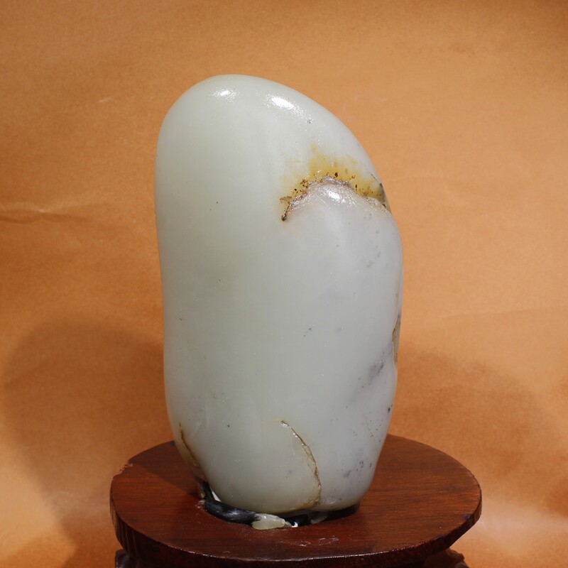 499克新疆和田玉籽料原石真品天然玉石白玉籽料原籽无修细肉摆件