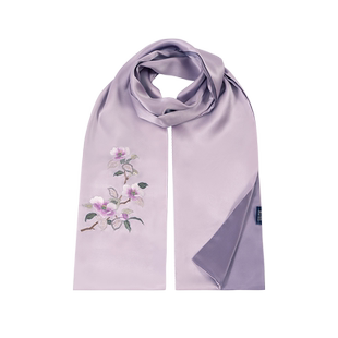 蜀江锦院锦棠之春手绣披肩外搭真丝丝巾桑蚕丝女友老婆情人节礼物