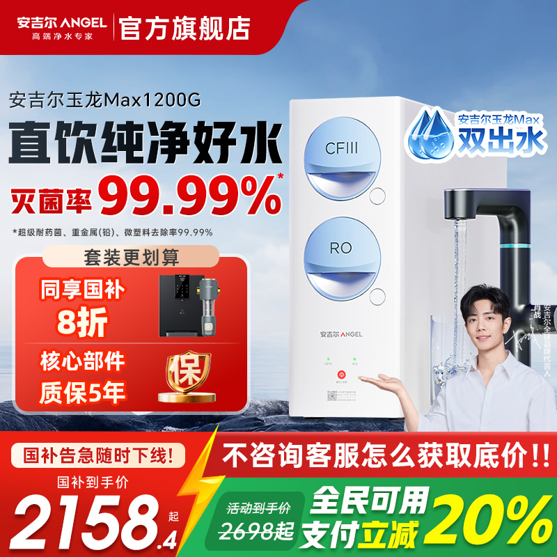 安吉尔玉龙净水器除菌直饮双出水