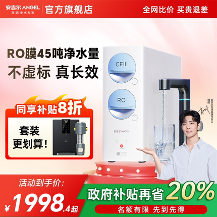 政府补贴安吉尔家用净水器厨房自来水直饮水机ro过滤玉龙Max1000G