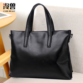 冷兽真皮男士 手提包男包公文包男款 休闲头层软牛皮单肩斜挎包背包