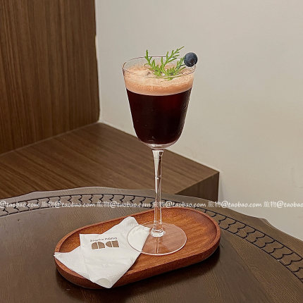 日式木质椭圆托盘乌檀木咖啡盘坚果点心盘木质餐具盘美食拍照道具