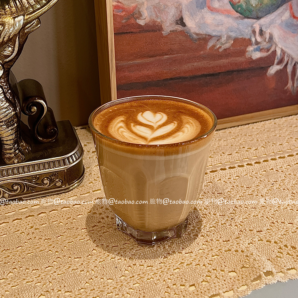 北欧ins进口钢化玻璃杯咖啡厅澳白冷萃美式浓缩拿铁杯dirty咖啡杯