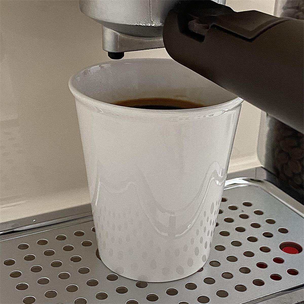 纯白仿纸杯陶瓷杯拿铁咖啡杯咖啡液萃取dirty杯澳白杯可定制logo