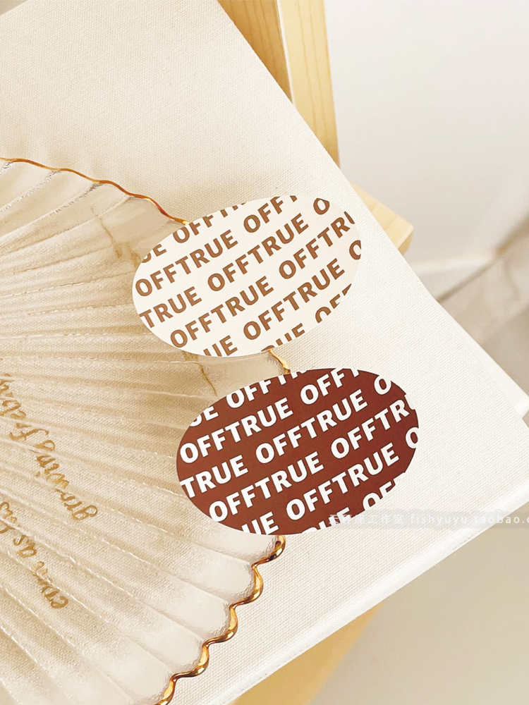 ins铜版纸彩色烘焙不干胶贴纸