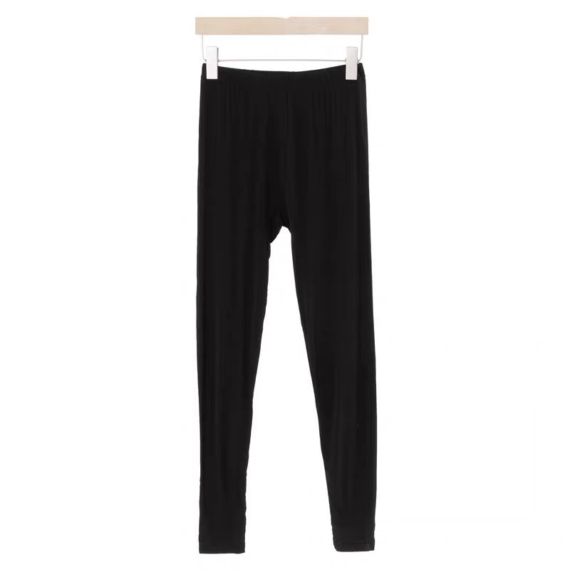 GEKAI WOMENS BAMBOO FIBER MODAL SLIM FIT FASHION SOLID COLOR SINGLES TROUSERS STRETCH LEGGINGS 3184