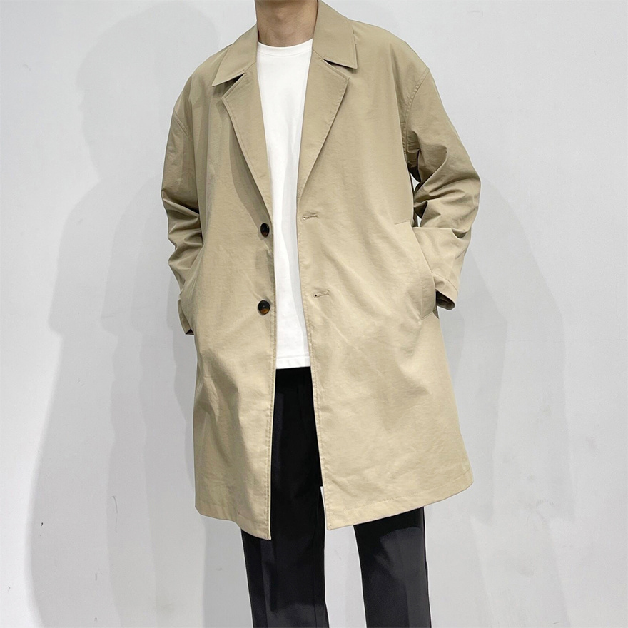 DH秋季中长款单排扣风衣