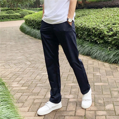 薄款休闲裤轻商务直筒棉麻长裤