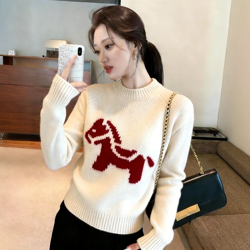 韩式搭配一整套ootd穿搭套装简约小马提花毛衣针织衫阔腿裤两件套,女装/女士精品,时尚套装,淘宝优惠券,粉丝福利购,淘宝优惠卷