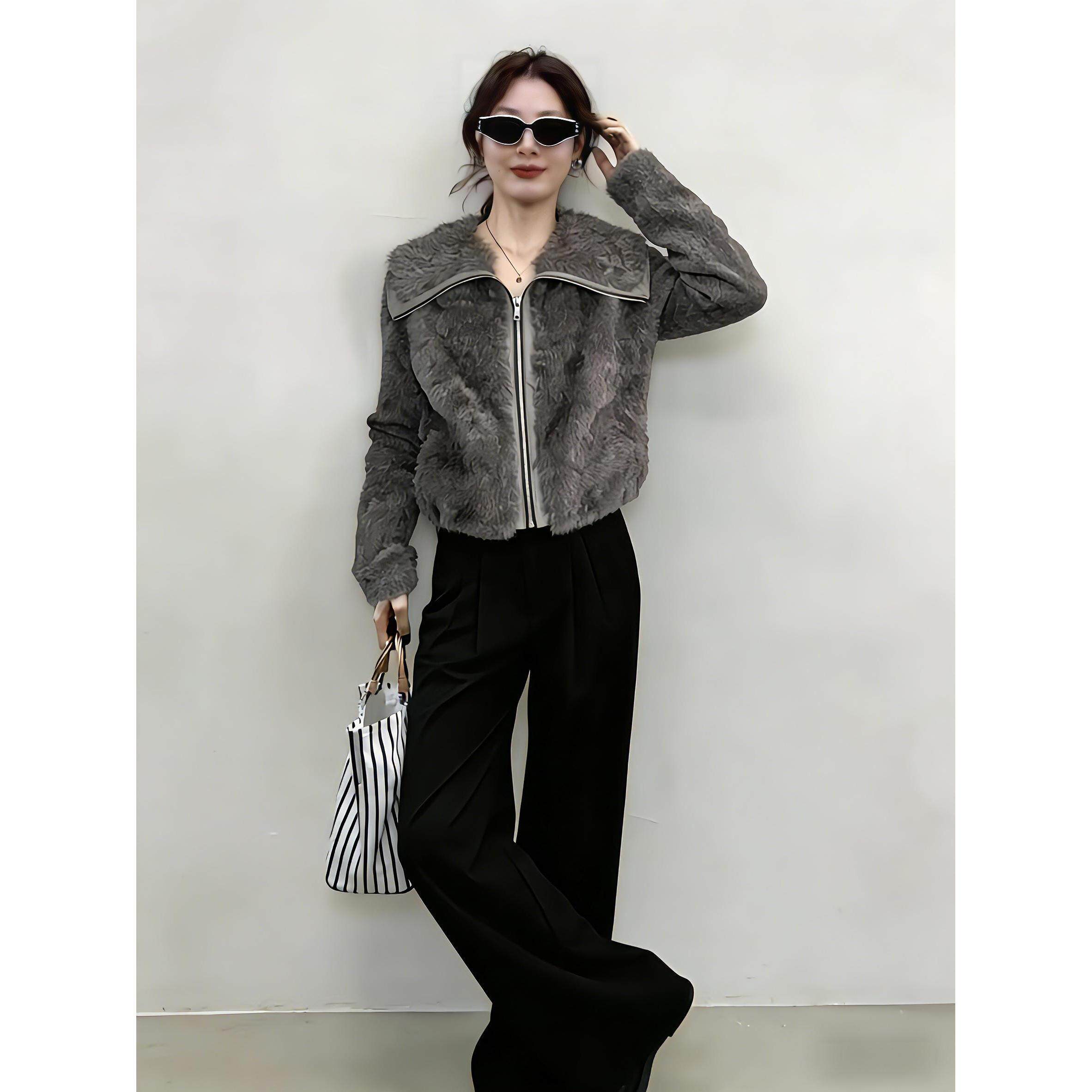 独特漂亮冬装一整套小个子法式小香风翻领羊羔绒外套阔腿裤套装女,女装/女士精品,时尚套装,淘宝优惠券,粉丝福利购,淘宝优惠卷