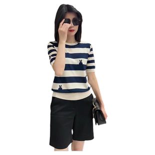 夏装搭配一整套微胖显瘦遮肉穿搭活泼减龄休闲时尚短裤两件套装女