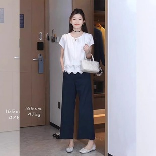 夏装 搭配一整套轻奢高级感气质韩系氛围感减龄爆款 小香风两件套装