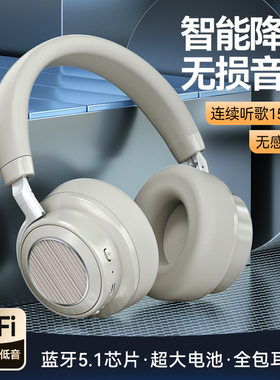 新款vj364金属骨架头戴式主动降噪无线蓝牙耳机长续航千元好音质
