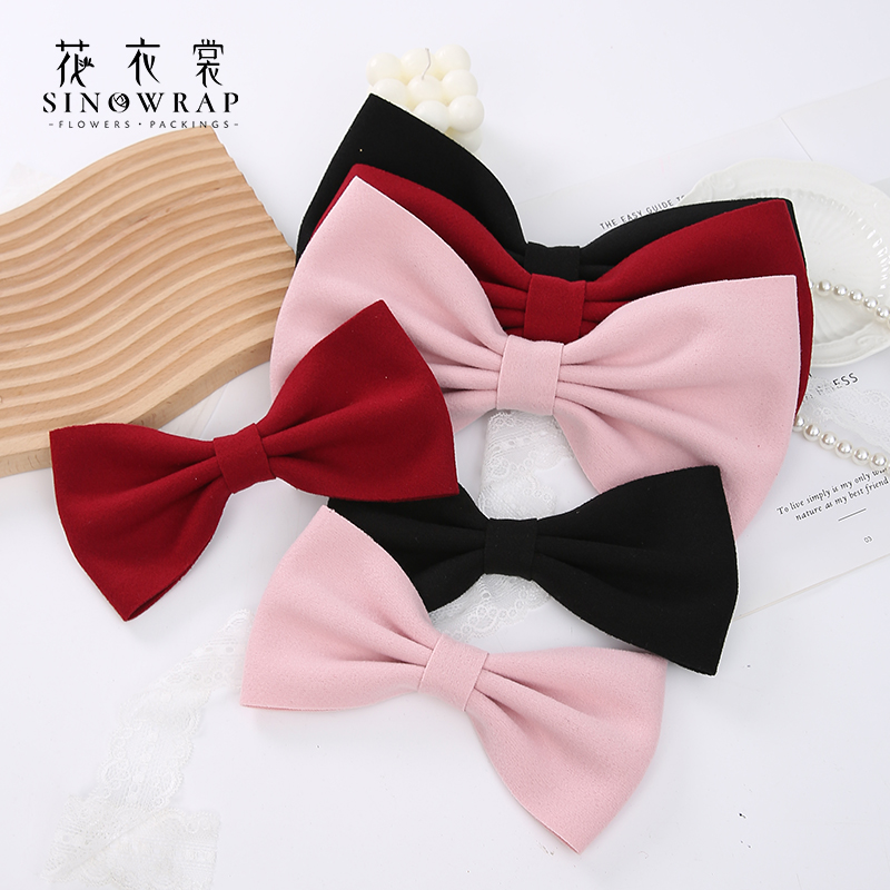 花衣裳绒布蝴蝶结成品花束花盒包装盒花篮抱抱桶水果礼盒装饰