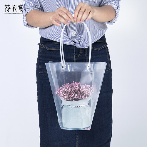 花衣裳长柄提袋鲜花节日创意搭配