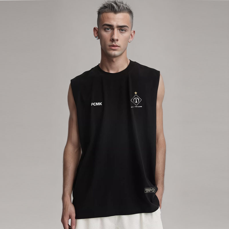 MIRACLE KILL 足球系列FCMK 徽章圆领T恤无袖背心上衣男女同款