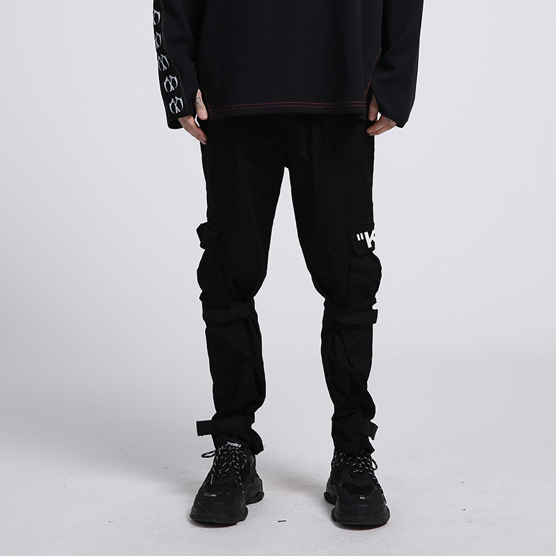 弹幕宽松百搭修身休闲工装裤