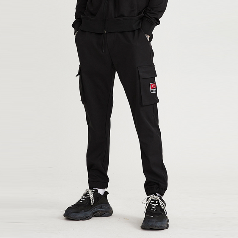 秋季纯色运动休闲宽松长裤