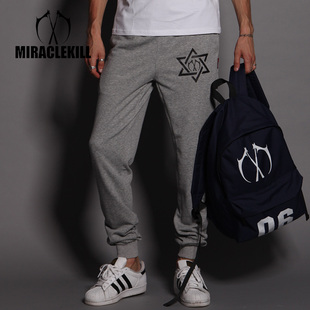 jogger MIRACLE 六芒星棉料运动长裤 pants束脚裤 KILL新款