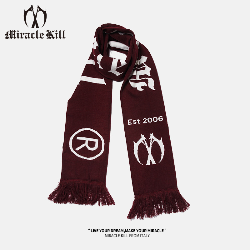 MIRACLEKILLxFCMK专业足球系列 串标情侣学生围巾运动保暖围巾