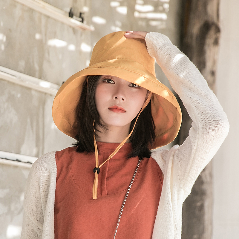限10000张券渔夫帽女夏韩版日系防晒大沿夏天帽