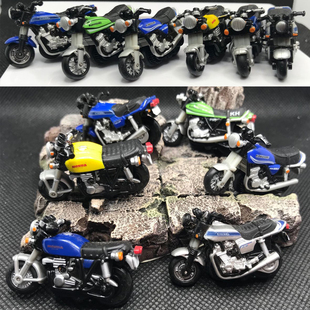 动漫 周边 回力车迷你  摩托车 黄 绿 蓝 银色 桌面摆件
