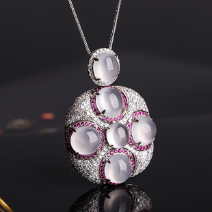 羊子珠宝 冰姿自有仙风 玉露珠 老坑冰玻起莹起胶吊坠F