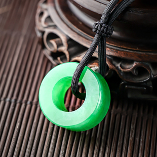 羊子珠宝 碧玉琮心 收藏级老坑种细腻满绿翡翠勒子吊坠1.15