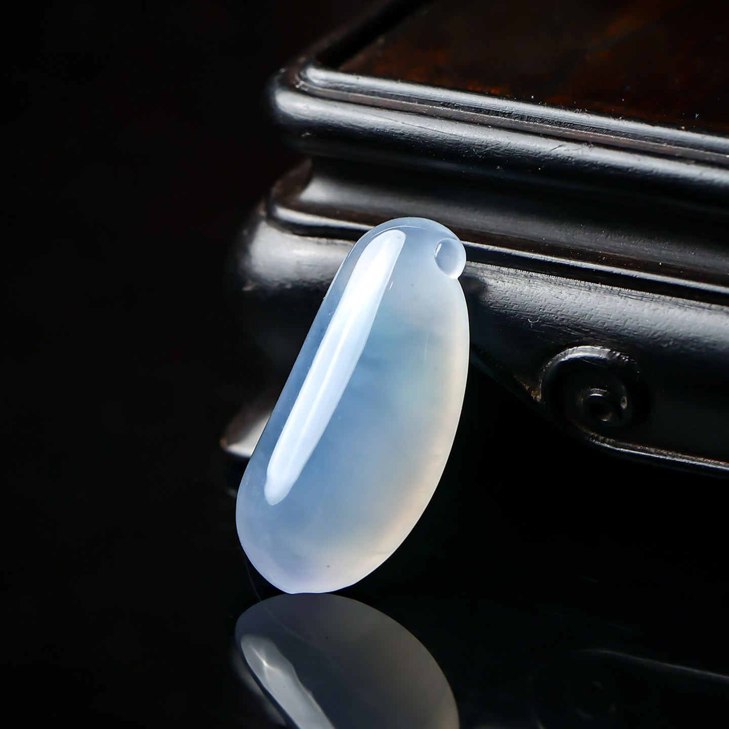 羊子珠宝 紫云瓜 老坑高冰种紫罗兰饱满福瓜翡翠吊坠2.28