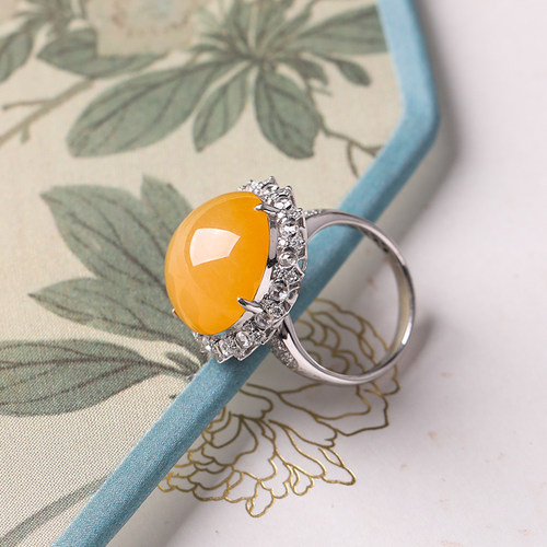 羊子珠宝冰黄翡戒指吊坠两用款