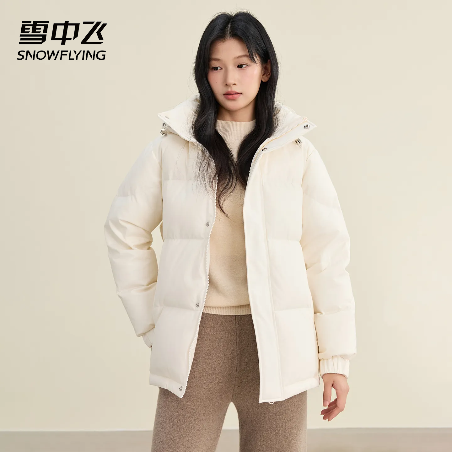 雪中飞保暖冬季加绒加厚羽绒服