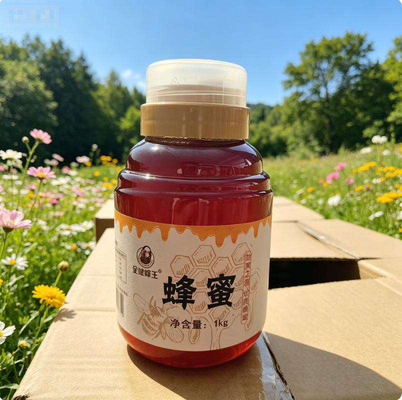 全健蜂王百花蜂蜜清香浓郁花蜜温润顺口日常冲泡美味蜂蜜1000g3瓶