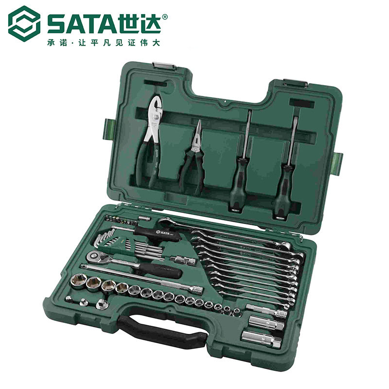 SATA世达59件快修店用棘轮套筒飞扳手汽修汽保工具组套09509套装