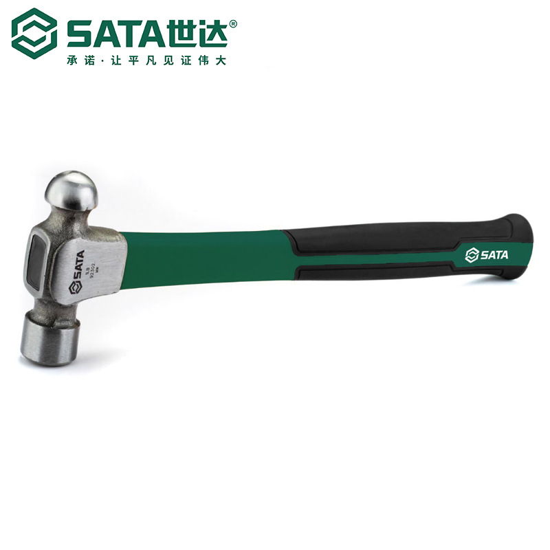 SATA世达工具玻璃纤维柄圆头锤木工钳工锤榔头铁锤子92301-92305