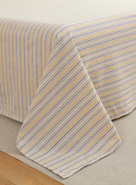 A类全棉卡其杏黄紫灰色细条纹床单单件纯棉被单0.91.21.51.8m2米