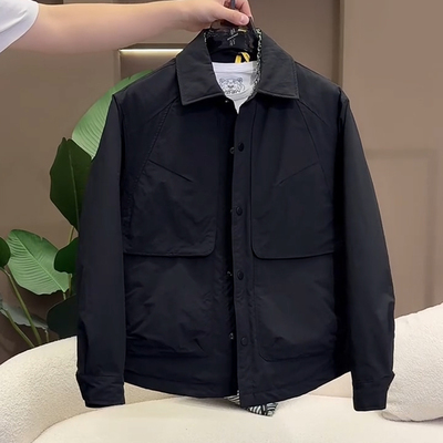 冬季男士新款羽绒服翻领结构外套