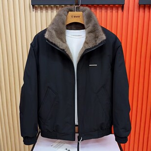 座山雕棉服男2025新款冬季双面穿夹克外套男款抗寒保暖百搭男装潮