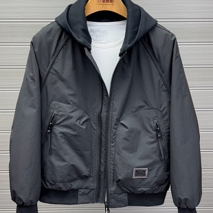 男士棒球服夹克外套2026秋冬季夹棉可拆卸帽棉服男款帅气潮流二棉