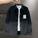 复古外穿翻领夹克男装 休闲重磅美式 潮秋冬季 加绒加厚牛仔外套男款