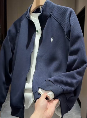 拉链开衫卫衣男款宽松韩版潮流帅气oversize外套男士运动衫秋冬季