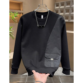 秋冬卫衣男生高级感穿搭时尚 冬季 潮流上衣男款 加绒加厚外穿打底衫